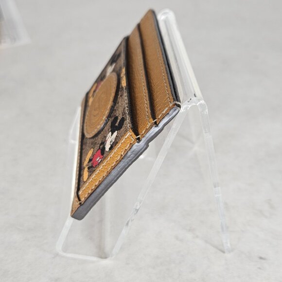 Gucci Mickey Mouse GG Supreme Canvas Card Holder Wallet with Dustbag Disney - Picture 5 of 9